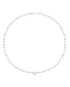Collier en Argent Rhodié & Perles de Culture d'Eau Douce grains de riz blanc naturel
