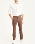 Pantalon Smart 360 Flex Alpha Khaki Skinny café