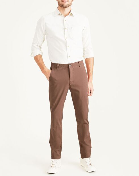 Pantalon Smart 360 Flex Alpha Khaki Skinny café