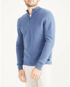 Pull 1/4 Zip bleu moyen