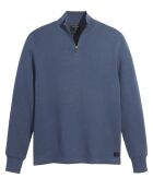 Pull 1/4 Zip bleu moyen