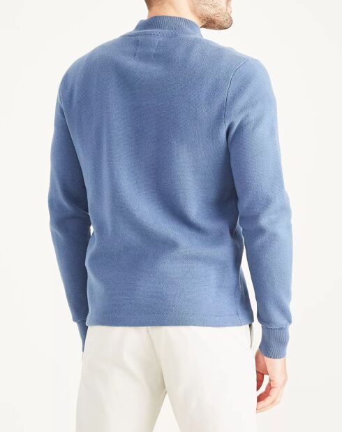 Pull 1/4 Zip bleu moyen