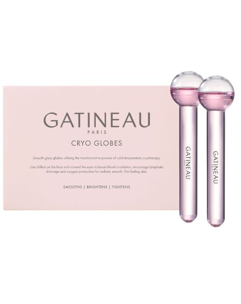 2 Outils de massage visage Globes cryogéniques roses