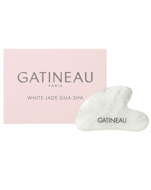 Outil de massage visage Gua Sha blanc