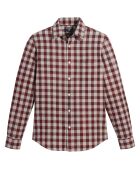 Chemise Alpha Icon Slim Fit à carreaux bleu/rouge