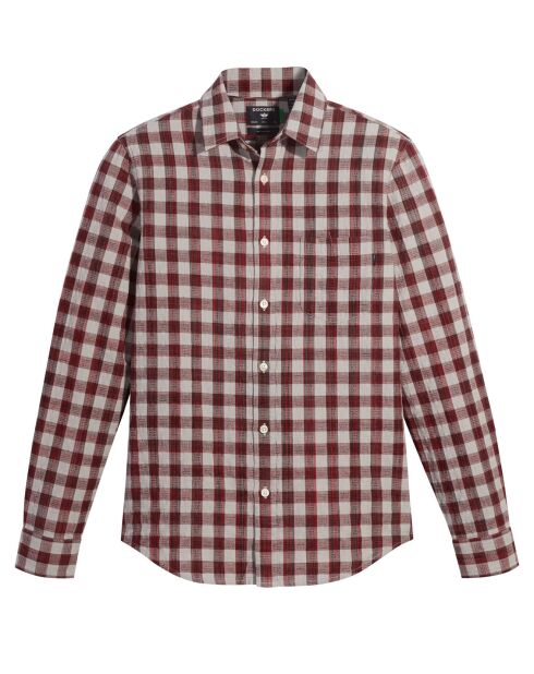 Chemise Alpha Icon Slim Fit à carreaux bleu/rouge