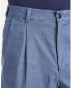 Bermuda en Lin & Coton Original bleu moyen
