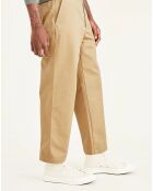 Pantalon Cropped Droit beige foncé