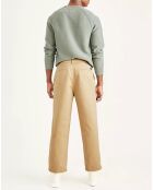 Pantalon Cropped Droit beige foncé