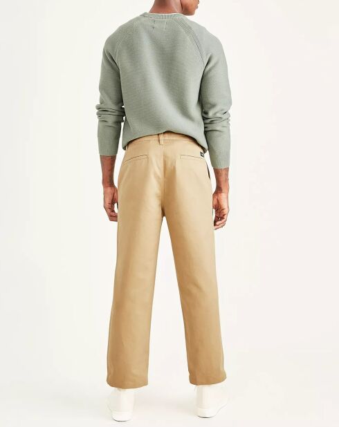 Pantalon Cropped Droit beige foncé