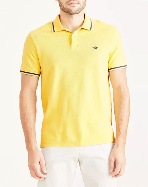 Polo Piqué Slim Fit jaune clair