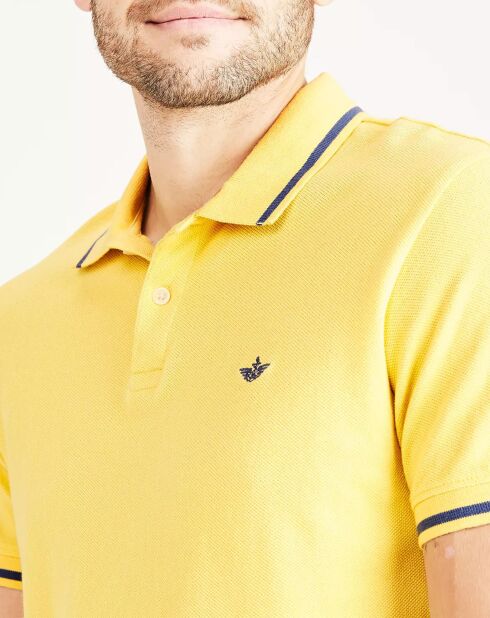 Polo Piqué Slim Fit jaune clair