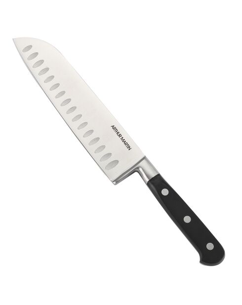 Couteau santoku noir/gris