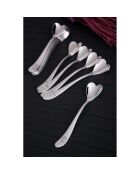 12 Cuillères coeur grises - 11 cm