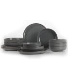 Service de table en porcelaine gris - 12 Pièces