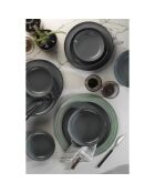 Service de table en porcelaine gris - 12 Pièces