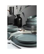 Service de table en porcelaine turquoise - 16 Pièces