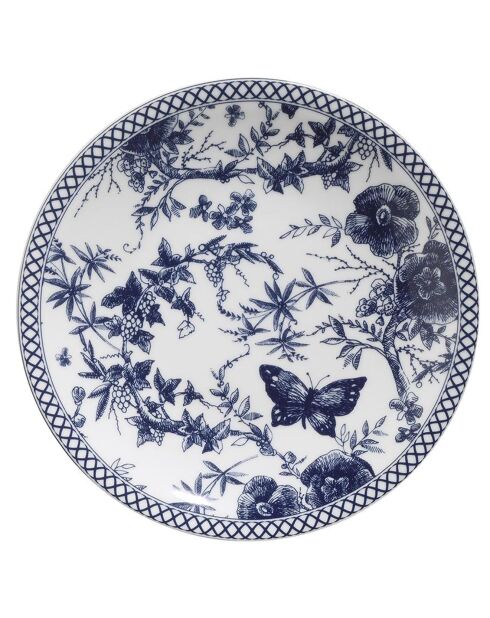 Service de table en porcelaine bleu/blanc - 24 Pièces