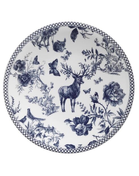 Service de table en porcelaine bleu/blanc - 24 Pièces