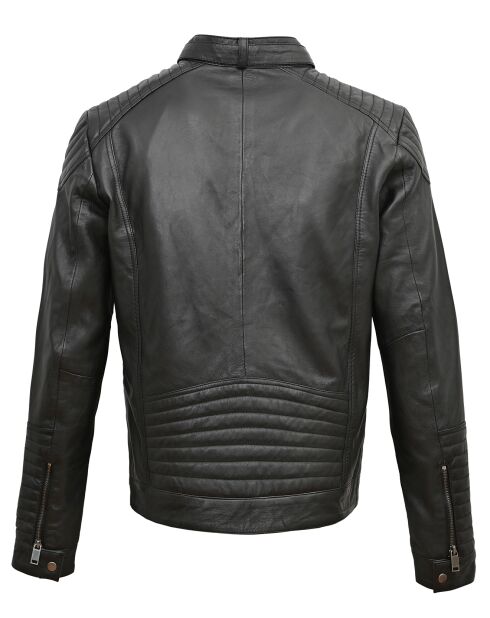 Veste en Cuir Bilbon noire