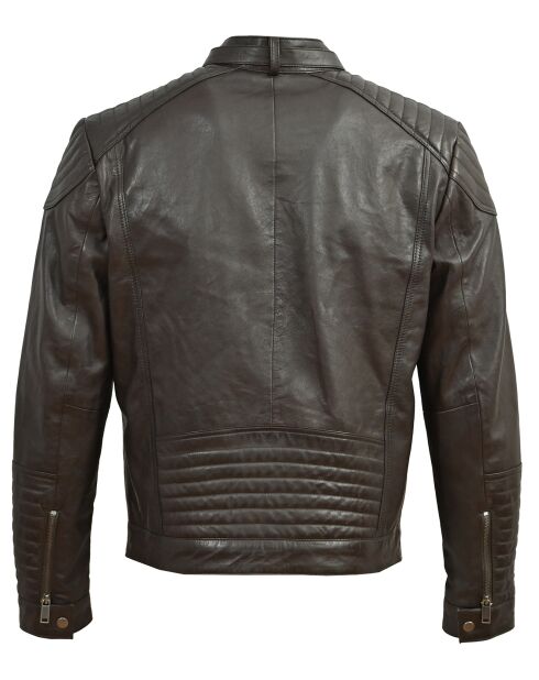 Veste en Cuir Bilbon marron