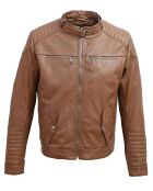 Veste en Cuir Bilbon cognac