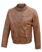 Veste en Cuir Bilbon cognac