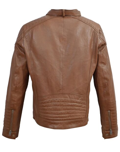 Veste en Cuir Bilbon cognac