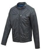 Veste en Cuir Bilbon marine