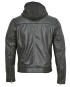 Veste en Cuir Bull noire