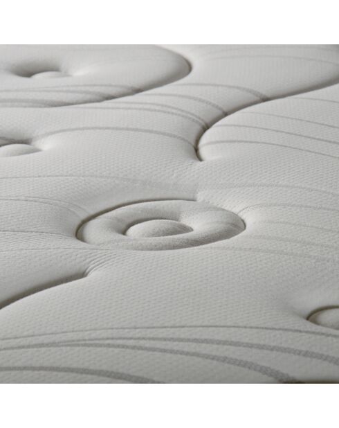 Ensemble matelas Divin + sommier en bois gris/blanc - 90x200 cm