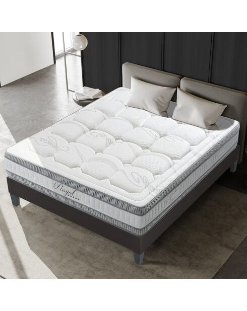 Materasso in memory foam a 5 stelle Royale bianco/grigio - 160x200 cm
