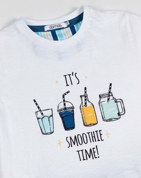 Pyjama Smoothie Time blanc/bleu