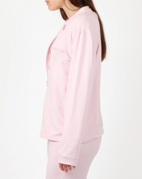 Pinkes Fleece-Sweatshirt Silence