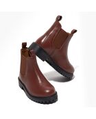 Chelsea boots en Cuir Poussin marron