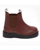 Chelsea boots en Cuir Poussin marron