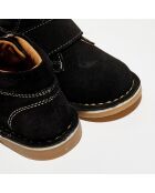 Bottillons en Velours de Cuir Pipou noirs