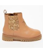 Chelsea boots en Cuir Boutchou camel