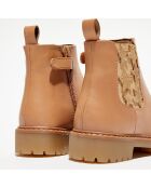 Chelsea boots en Cuir Boutchou camel