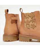 Chelsea boots en Cuir Boutchou camel