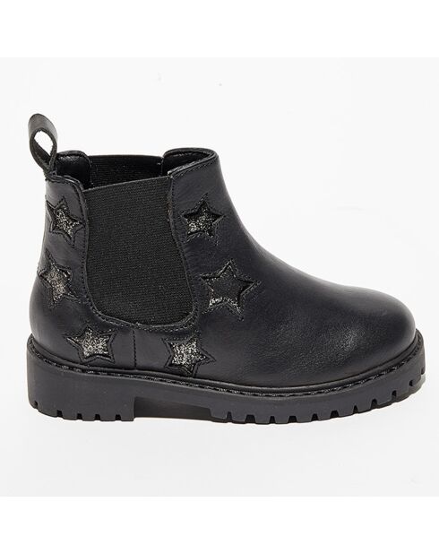 Chelsea boots en Cuir Superstar noires