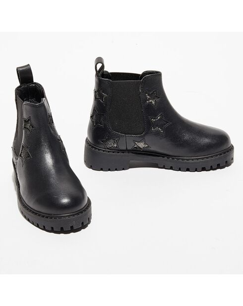 Chelsea boots en Cuir Superstar noires