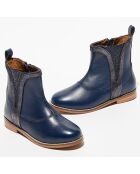 Bottines en Cuir Lilou marine