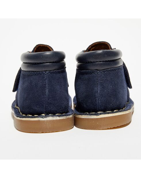 Bottillons en Velours de Cuir Chouchou marine