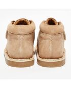 Stivaletti Pipou in pelle di velluto beige