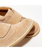 Stivaletti Pipou in pelle di velluto beige