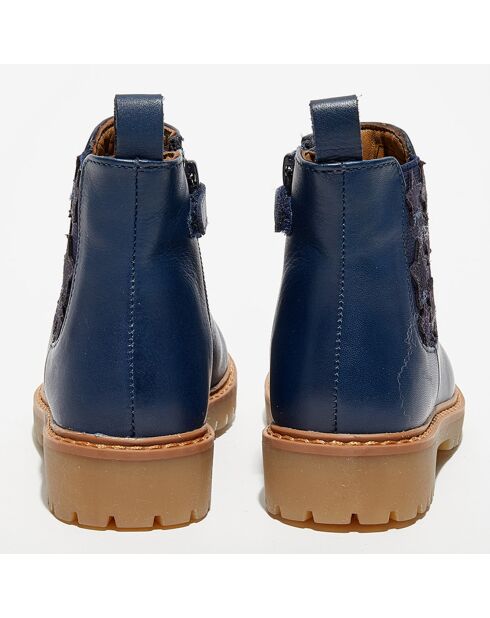 Chelsea boots en Cuir Boutchou marine