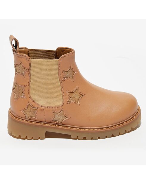 Chelsea boots en Cuir Superstar camel