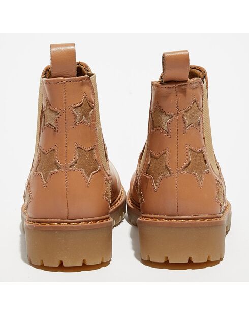 Chelsea boots en Cuir Superstar camel