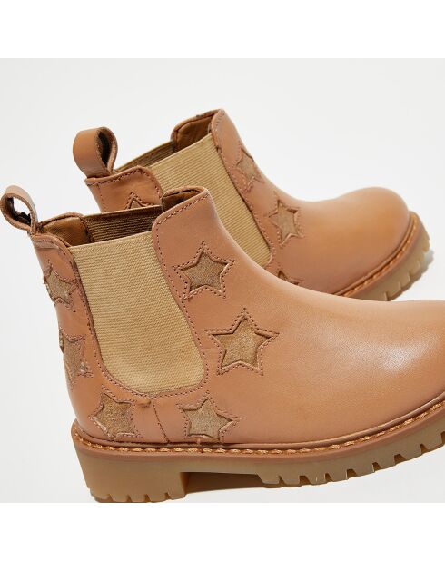 Chelsea boots en Cuir Superstar camel